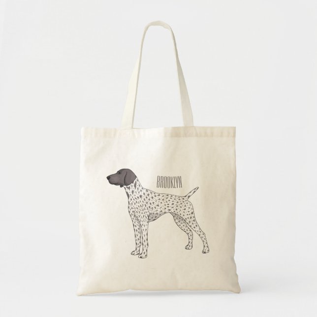 German Shorthaired Pointer dog cartoon Tragetasche (Vorne)
