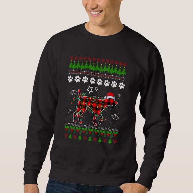 German shorthaired pointer Dog Ugly Sweater Christ Sweatshirt (Vorderseite)