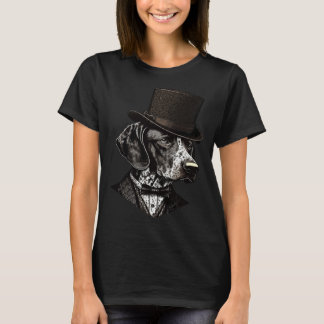 German Shorthaired Pointer Dog Wearing Fancy Top H