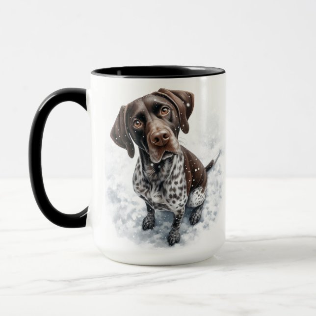German Shorthaired Pointer Explain Christmas Mug (Gauche)