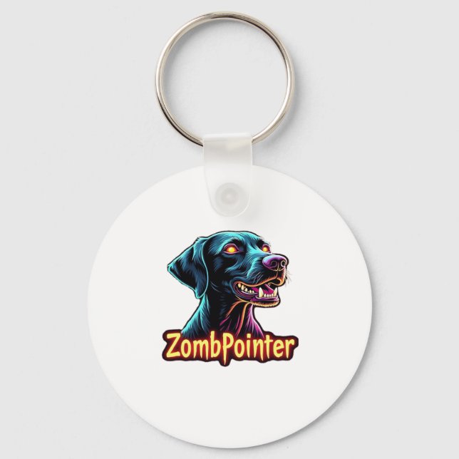 German Shorthaired Pointer GSP Zombie Dog Hallowee Schlüsselanhänger (Vorderseite)