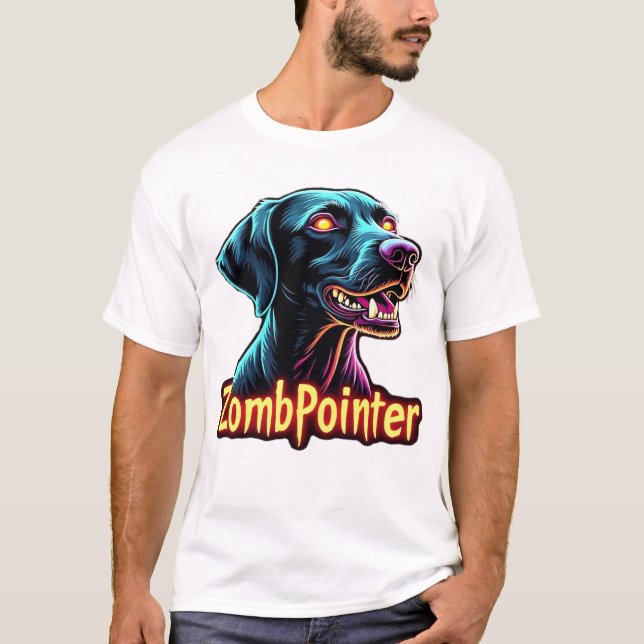 German Shorthaired Pointer GSP Zombie Dog Hallowee T-Shirt (Vorderseite)