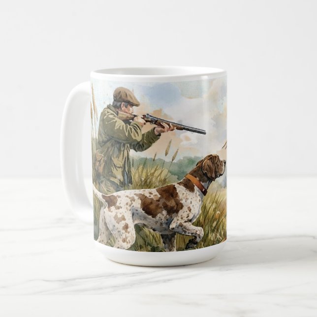 German Shorthaired Pointer ,hunting Kaffeetasse (Vorderseite Links)
