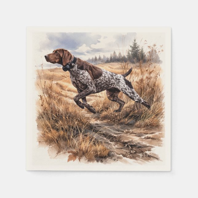 German Shorthaired Pointer  Serviette (Vorderseite)