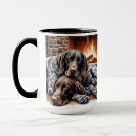 German Shorthaired Pointer Sleeping Christmas Mug