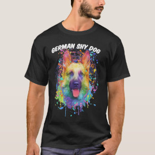 German Shy Dog German Shepherd Animal Pub Schäfer T-Shirt