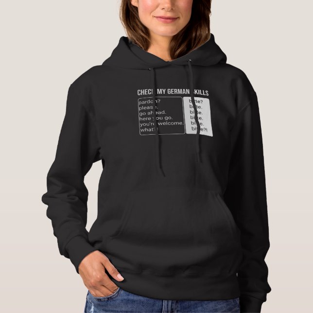 German Speaker Language Translator Fact Bitte  Ger Hoodie (Vorderseite)