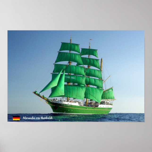 German Tall Ship Alexandre von Humboldt Poster (Vorne)