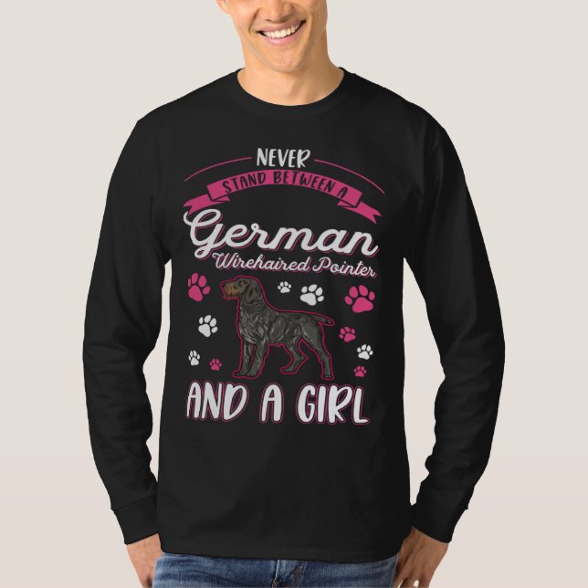 German Wirehaired Pointer Girl T-Shirt (Vorderseite)