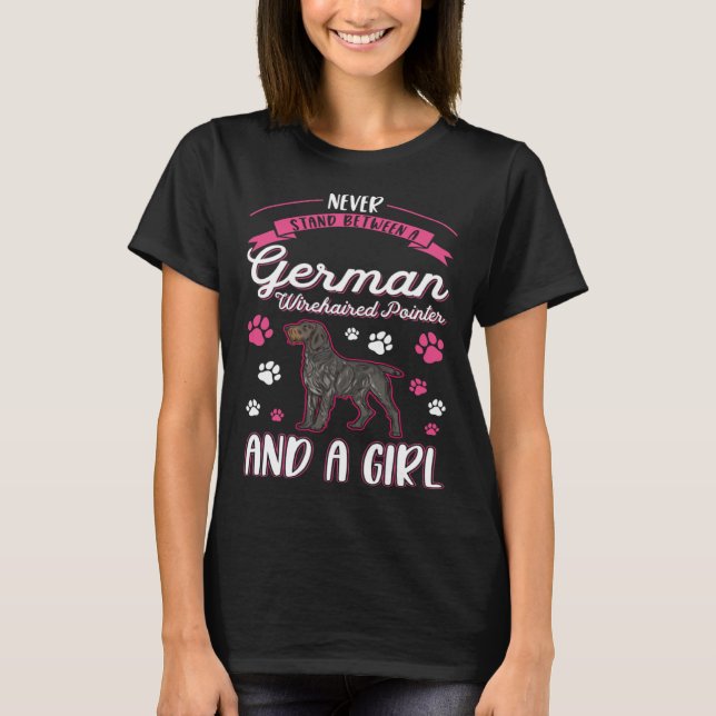 German Wirehaired Pointer Girl T-Shirt (Vorderseite)