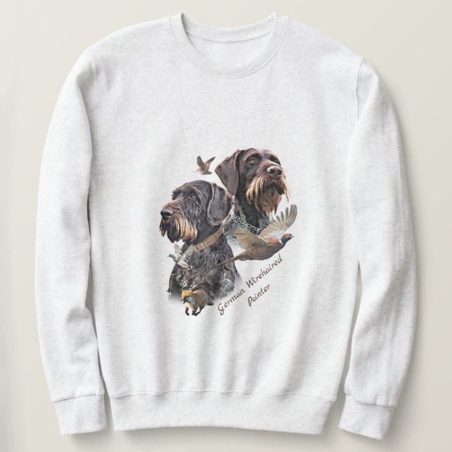 German Wirehaired Pointer Sweatshirt (Design vorne)