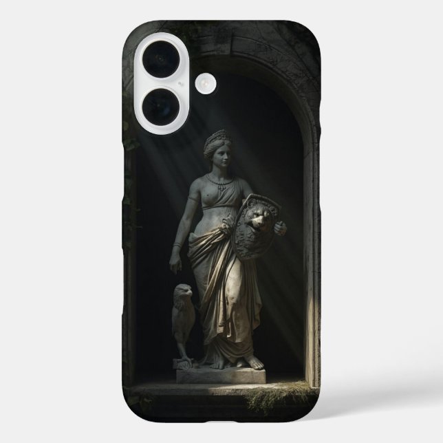 Germania Warrior Goddess Marble Statue Phone Case (Rückseite)