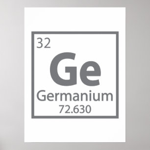 Germanium - Deutsche Wissenschaftszeittabelle Poster