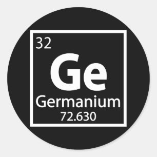 Germanium - Deutsche Wissenschaftszeittabelle Runder Aufkleber