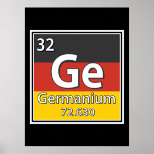 Germanium - Deutschland Flaggendeutscher Wissensch Poster