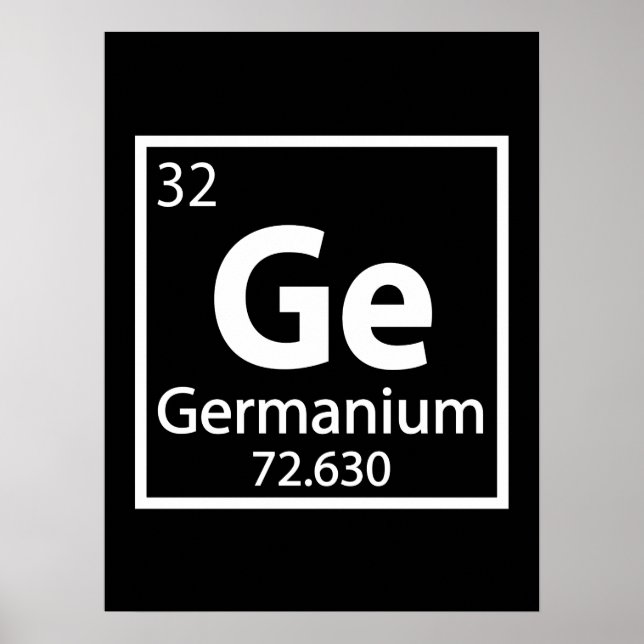 Germanium - German Science Periodic Table Poster (Vorne)