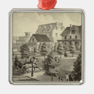 Germantown Hütte, Atlantic City, NJ Silbernes Ornament