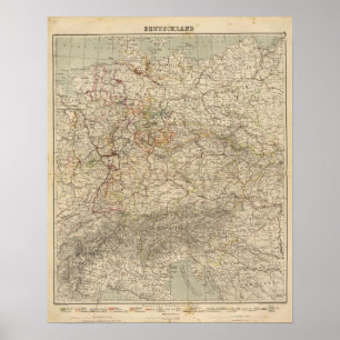 Germany Atlas Map Poster