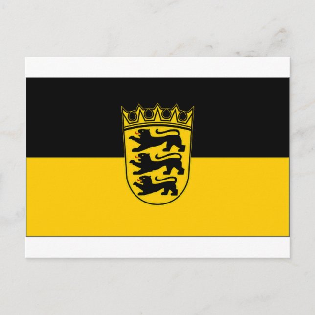 Germany Baden Wurttemberg Flag Postkarte (Vorderseite)
