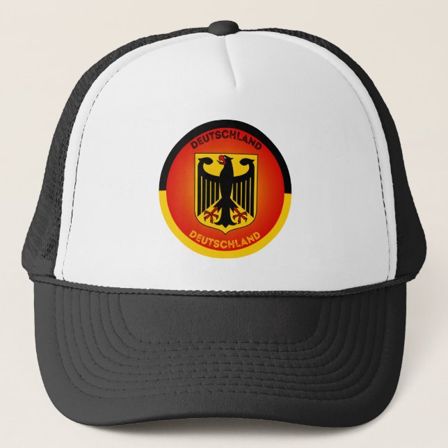 Germany Coat of Arms Circle Shape Truckerkappe (Vorderseite)