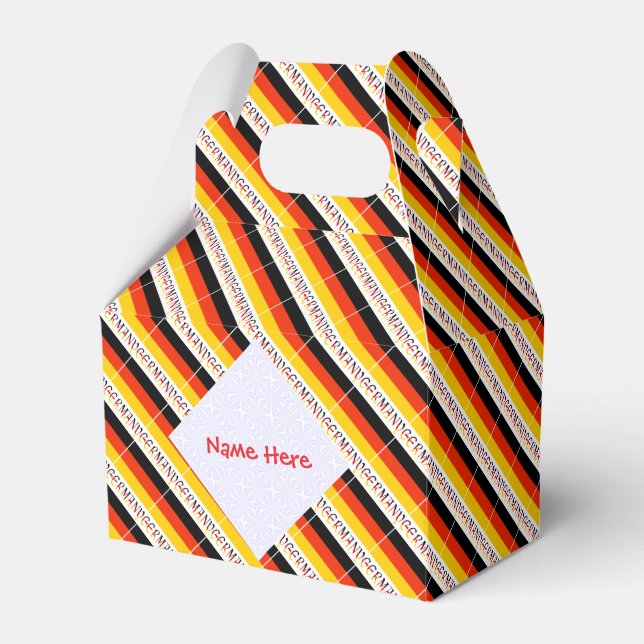Germany Flag Personalized Gable Geschenkschachtel (Vorderseite)