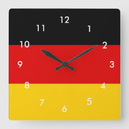 Germany Flag Quadratische Wanduhr