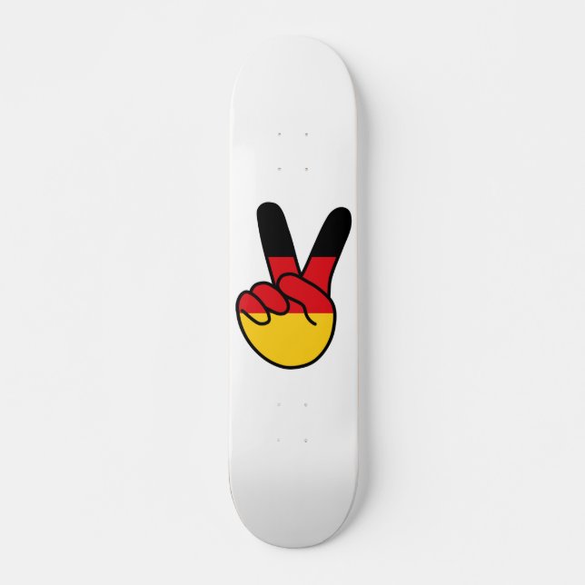 Germany Flag V Sign Skateboard (Vorne)