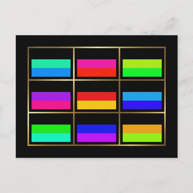 Germany Multihue Flags Postcard Postkarte (Vorderseite)