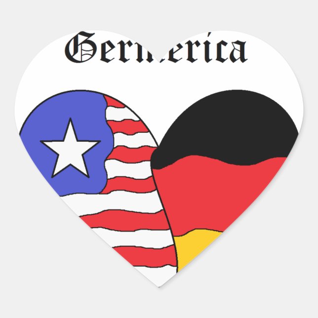 Germerica Herz-Aufkleber (Vorderseite)