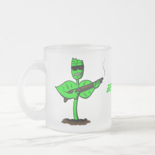 Germinator Cyborg Pflanze lustiger Cartoon Mattglastasse