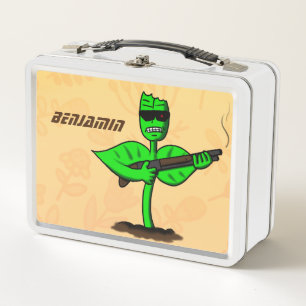 Germinator Cyborg Pflanze lustiger Cartoon Metall Brotdose