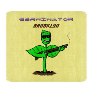Germinator Cyborg Pflanze lustiger Cartoon Schneidebrett