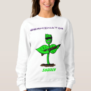 Germinator Cyborg Pflanze lustiger Cartoon Sweatshirt