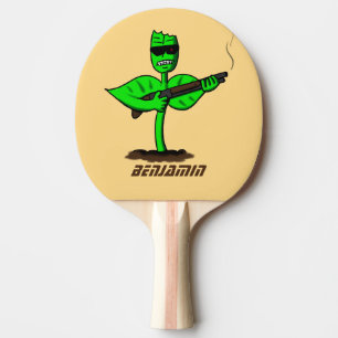 Germinator Cyborg Pflanze lustiger Cartoon Tischtennis Schläger