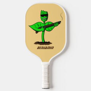 Germinator cyborg plant funny cartoon pickleball schläger