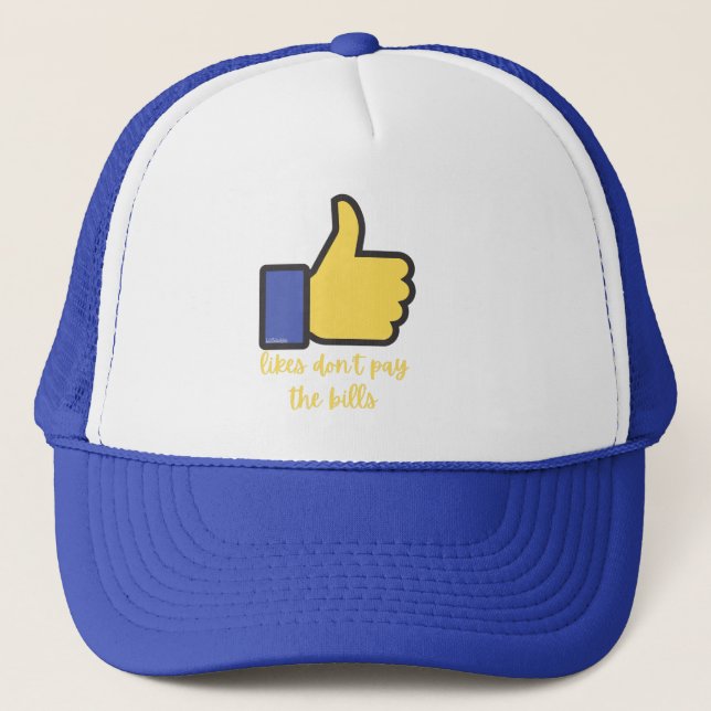 GERNE BEZAHLEN DIE BILLS Social Media Pun NICHT Truckerkappe (Vorderseite)