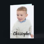 Gerne Geburtstagsfeier Grandson Foto Karte<br><div class="desc">Ersetzen Sie das Foto auf der Vorderseite und den Namen. Fügen Sie den Text in Happy Birthday Special Grandson ein bzw. ersetzen Sie ihn. Die Innenausstattung ist lila und türkisfarben. **Wenn der schwarze Text auf der Vorderseite nicht gegen Ihr Foto angezeigt wird, klicken Sie auf diese Vorlage personalisieren/personalisieren, scrollen Sie...</div>
