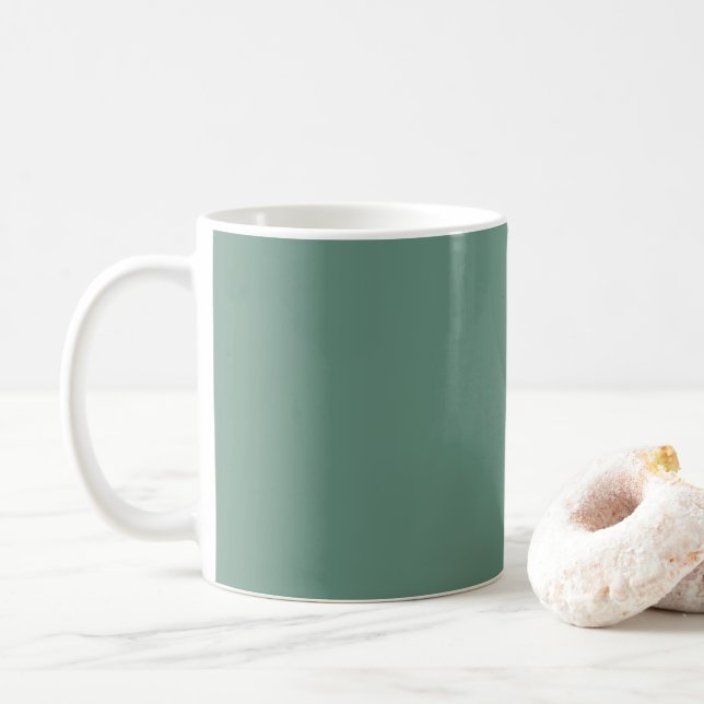 Geröllte Elegance - Aquamariner Ozean Kaffeetasse (Mit Donut)