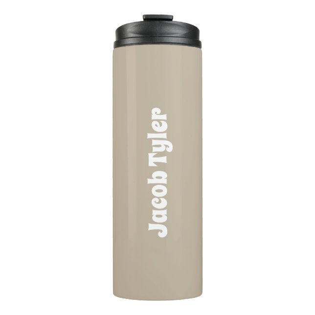 Geröllte Elegance - Stein ruhig, individuell einst Thermosbecher (Vorderseite)