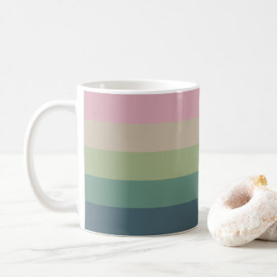 Geröllte Elegance - Streifen Kaffeetasse