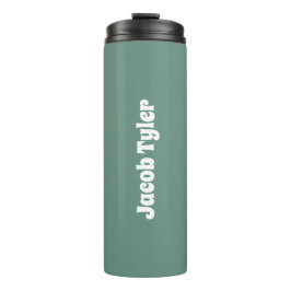 Geröllte Eleganz - Aquamarin anpassbare Ocean Thermosbecher