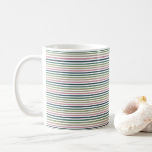 Geröllte Eleganz - sehr gestreift Kaffeetasse