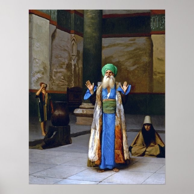 Gérôme - ein Sultan im Gebet 1887 Poster (Vorne)