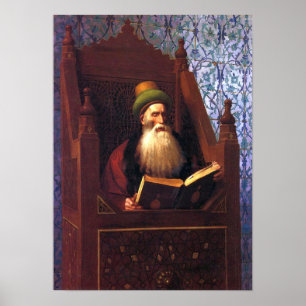 Gérôme - Mufti beim Lesen auf seinem Gebetsschemel Poster