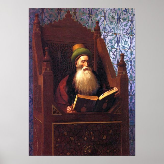 Gérôme - Mufti, der in seinem Gebet las Poster (Vorne)