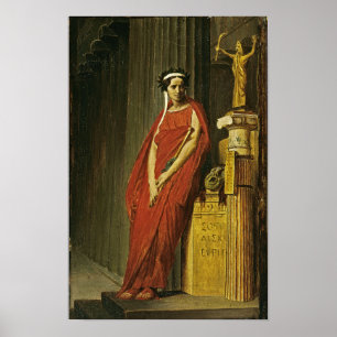 Gérôme - Rachel im tragischen Kostüm Poster