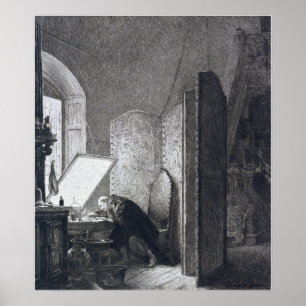 Gérôme - Rembrandt in seinem Studio Poster