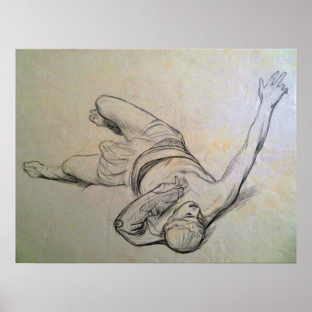 Gérôme - Studie für die Besiegten in Tabelle 18... Poster (Vorne)