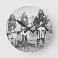 Geronimo and three of his Apache warriors, 1886