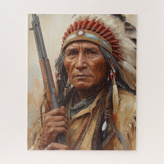 Geronimo Indian Chief Warrior Portrait (Vertikal)